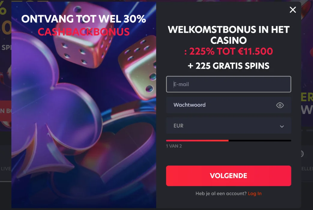1RED Casino Registratie en Inloggen